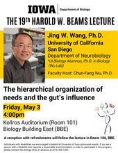 The 19th Harold W. Beams Lecture: "The hierarchical organization of needs and the gut's influence"